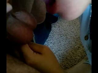 Amateur asian sucking balls!