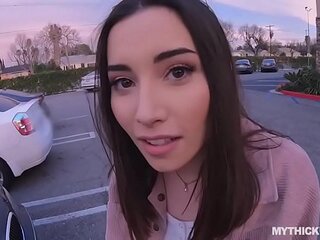 Asian american teen babe on blowjob mission